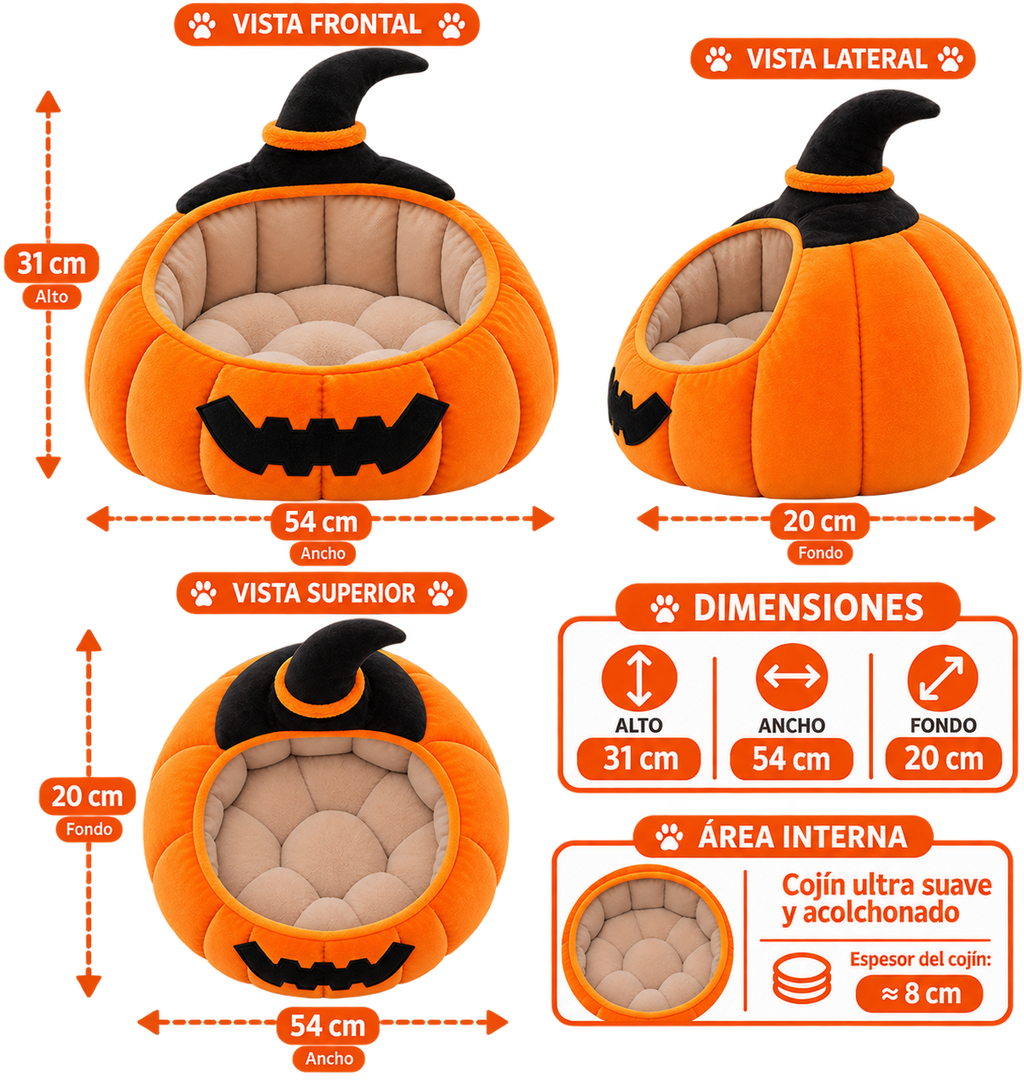 Camas para mascotas versión Calabaza